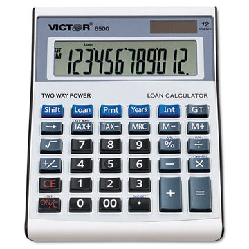 Victor® 6500 Executive Desktop Loan Calculator, 12-digit Lcd freeshipping - TVN Wholesale